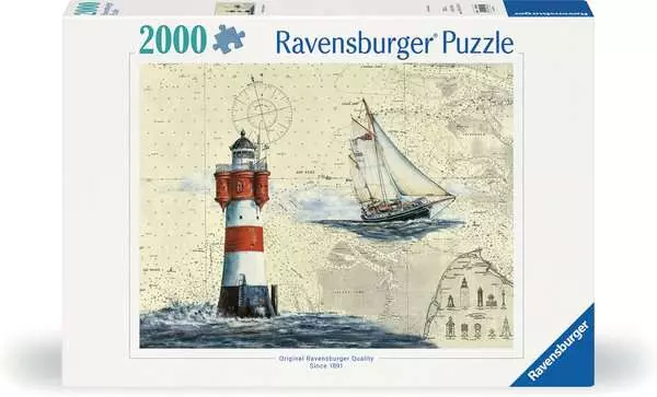 Puzzle 2000 Teile - Romantischer Leuchtturm