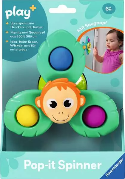 Pop-it Spinner: Affe - Babyspielzeug ab 6 Monaten