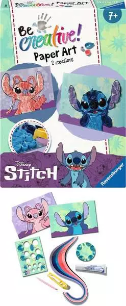 BeCreative Midi Disney - Paper Art Quilling Stitch - Bastelset für Kinder ab 7 Jahren