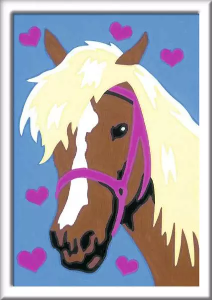 CreArt Liebes Pferd - Malen nach Zahlen für Kinder ab 7 Jahren