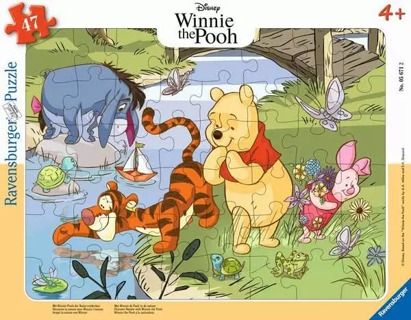 Kinderpuzzle ab 4 Jahren - Mit Winnie Puuh die Natur entdecken - 48 Teile