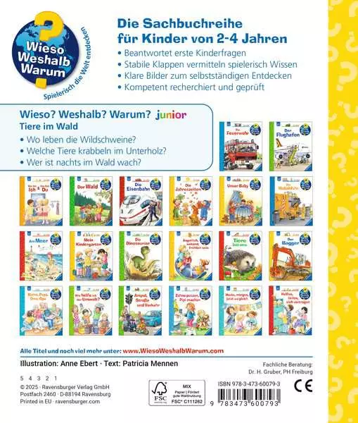 Ravensburger Wieso? Weshalb? Warum? junior. Band 77 - Tiere im Wald