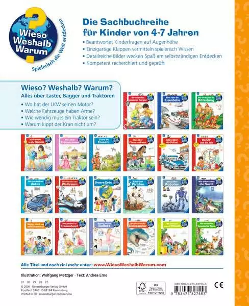 Ravensburger Wieso? Weshalb? Warum? Band 38 - Alles über Laster. Bagger und Traktoren