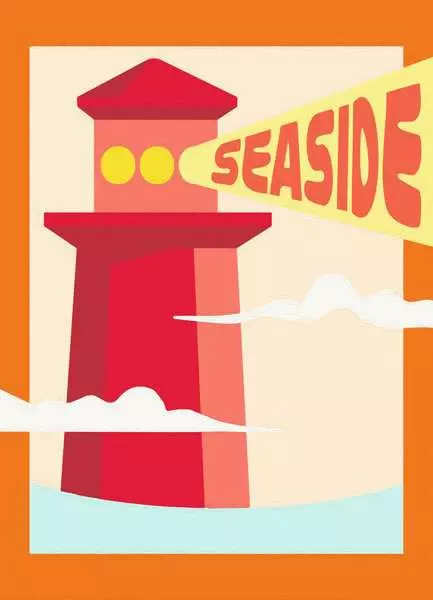 CreArt Leuchtturm am Strand - Malen nach Zahlen für Erwachsene