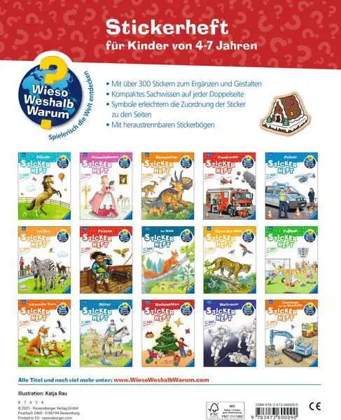 Ravensburger Wieso? Weshalb? Warum? Stickerheft - Weihnachten
