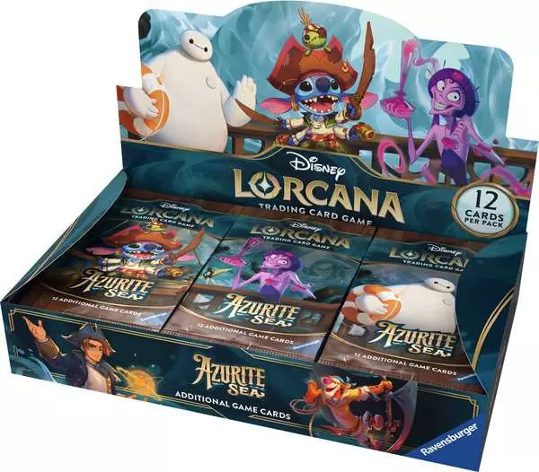 Disney Lorcana: Azurblaues Meer - Display mit 24 Booster Packs (Englisch)