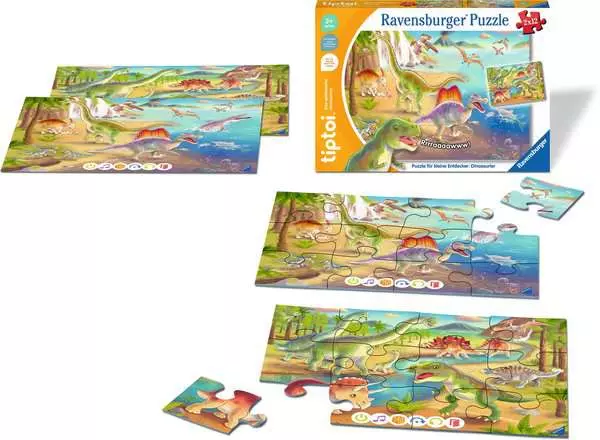 Kinderpuzzle ab 3 Jahren - Puzzle für kleine Entdecker: Dinosaurier - 12 Teile