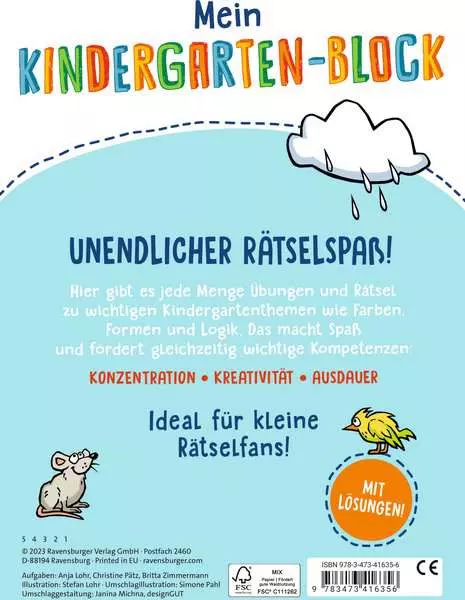 Mein Kindergarten-Block: Farben Formen. Logik