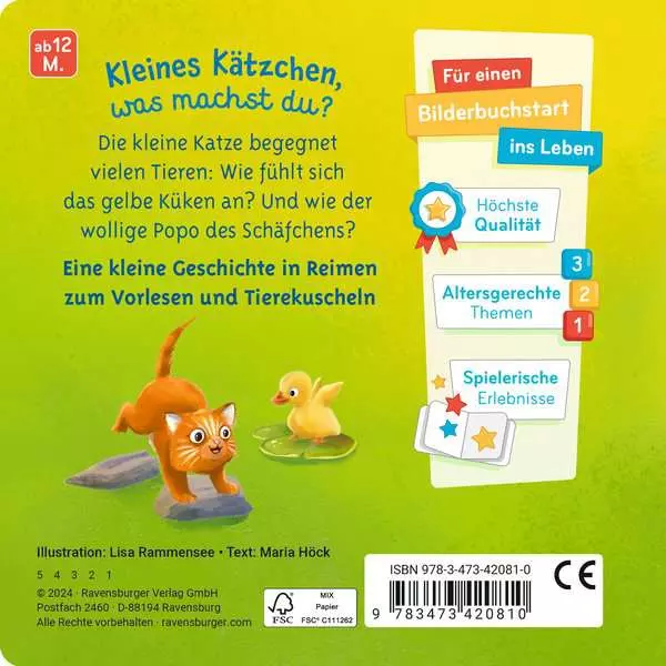 Mein liebstes Vorlese-Fühlbuch - Die kleine Katze