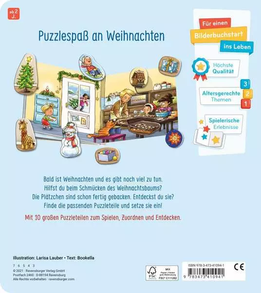 Mein großes Puzzle-Spielbuch - Weihnachten
