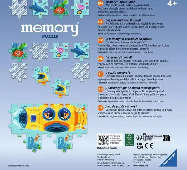 memory® Puzzle Unterwasserwelt - Kinderspiel ab 4 Jahren