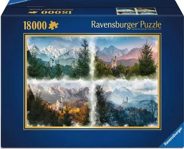 Puzzle 18000 Teile - Märchenschloss in 4 Jahreszeiten