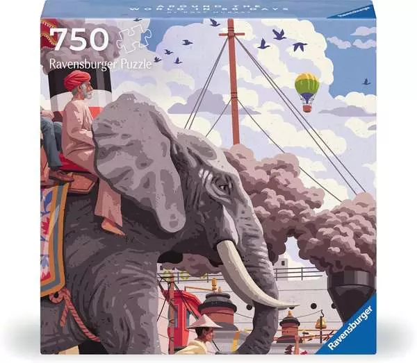 Puzzle 750 Teile - In 80 Tagen um die Welt