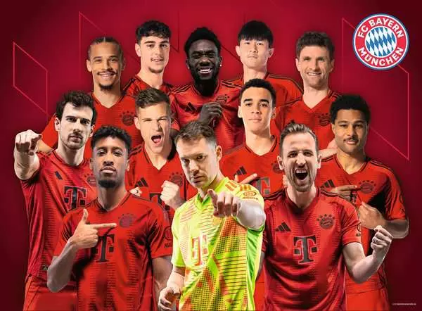 Kinderpuzzle ab 9 Jahren - FC Bayern München Saison 2024/25 - 300 Teile