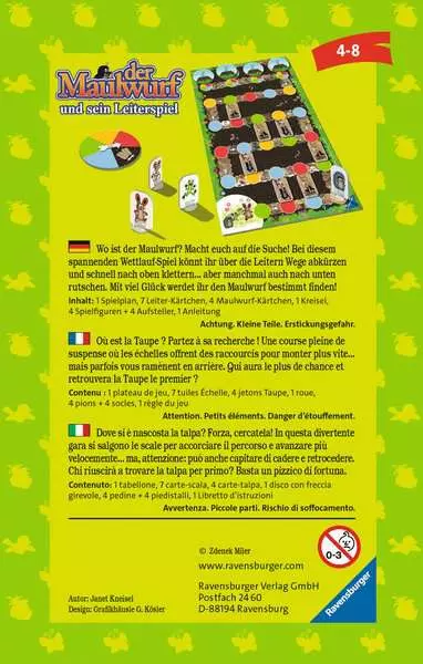 Der Maulwurf und sein Leiterspiel - Reisespiel ab 4 Jahren