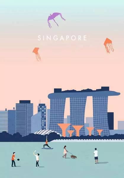 Puzzle 99 Teile - Singapore