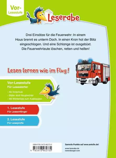 Leserabe Vor-Lesestufe - Feuerwehrgeschichten