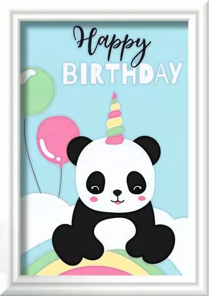 CreArt Happy Birthday - Malen nach Zahlen für Kinder ab 7 Jahren