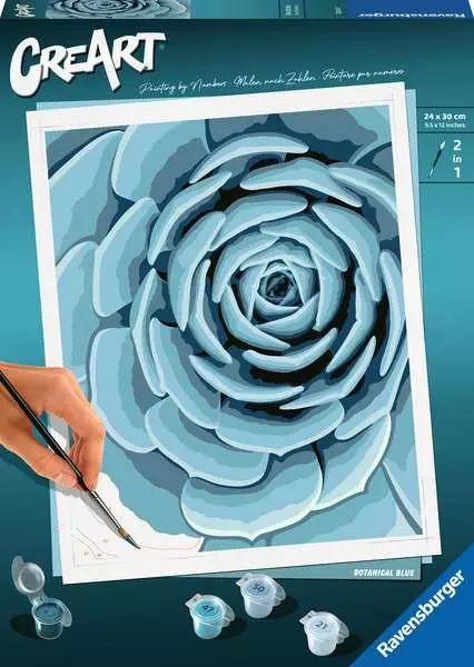 CreArt Botanisches Blau - Malen nach Zahlen für Erwachsene
