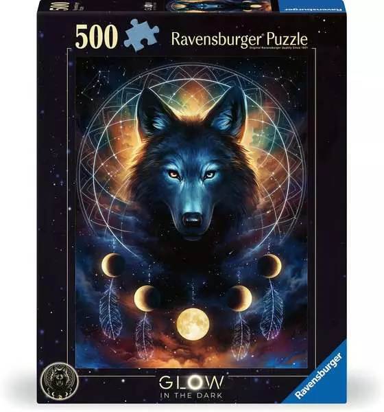 Puzzle 500 Teile - Leuchtender Wolf