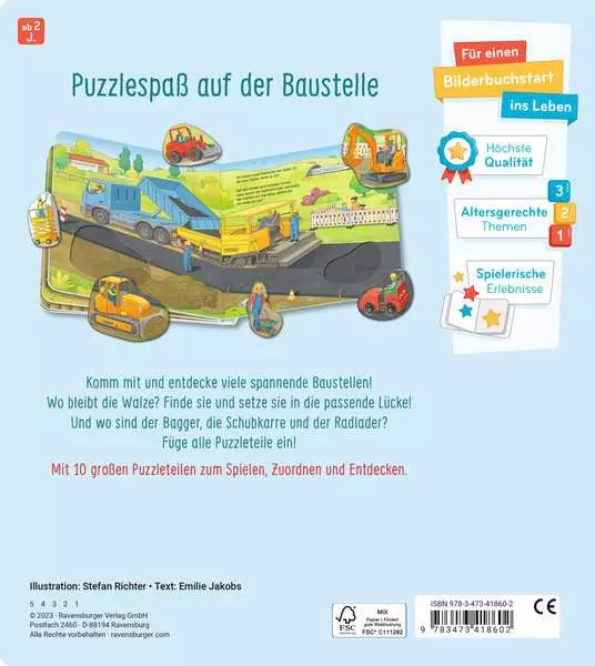 Mein großes Puzzle-Spielbuch - Baustelle