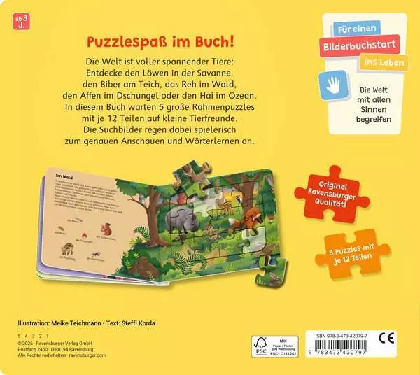 Ravensburger ® Puzzle-Buch - Tiere der Welt