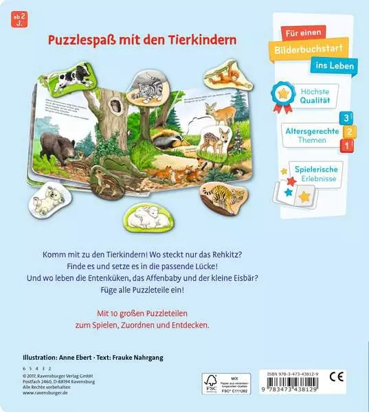 Mein großes Puzzle-Spielbuch - Tierkinder