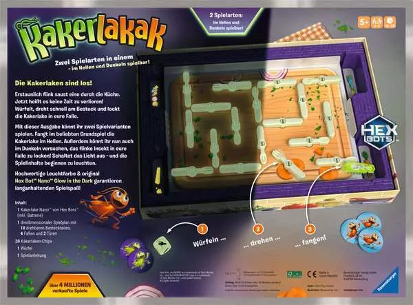 Kakerlakak - Glow in the Dark - Kinderspiel ab 5 Jahren
