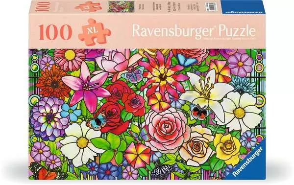 Puzzle 100 Teile - Blumenfenster
