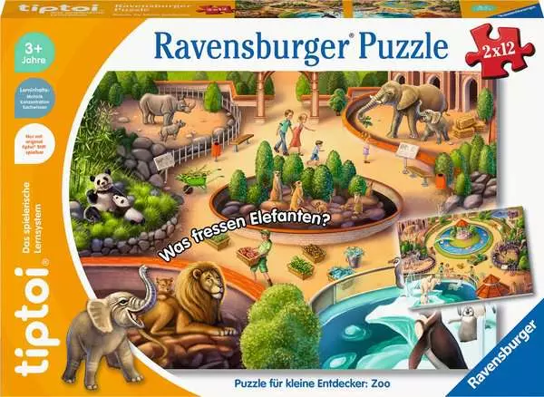 Kinderpuzzle ab 3 Jahren - Puzzle für kleine Entdecker: Zoo - 12 Teile