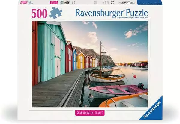 Puzzle 500 Teile - Bootshaus in Smögen. Schweden