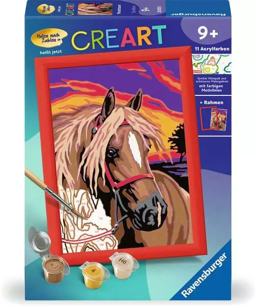 CreArt Pferdetraum - Malen nach Zahlen für Kinder ab 9 Jahren
