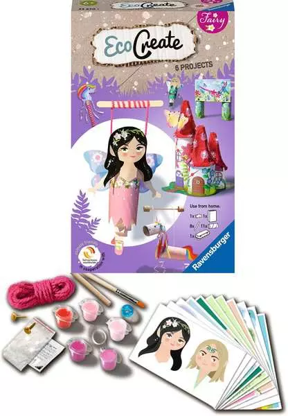 EcoCreate Mini - Glitzere mit den Elfen - Bastelset für Kinder ab 6 Jahren