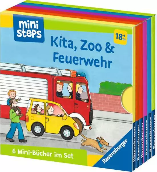 ministeps: Mein erster Bücher-Würfel: Kita. Zoo und Feuerwehr (Bücher-Set)