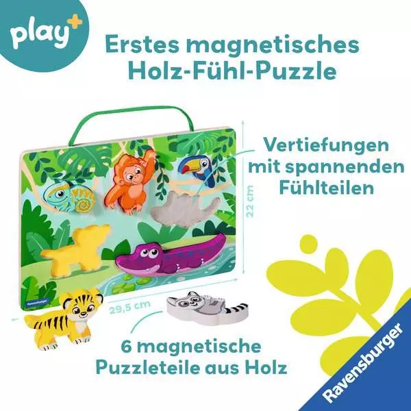 Ravensburger Magnetisches Holz-Fühl-Puzzle: Dschungel