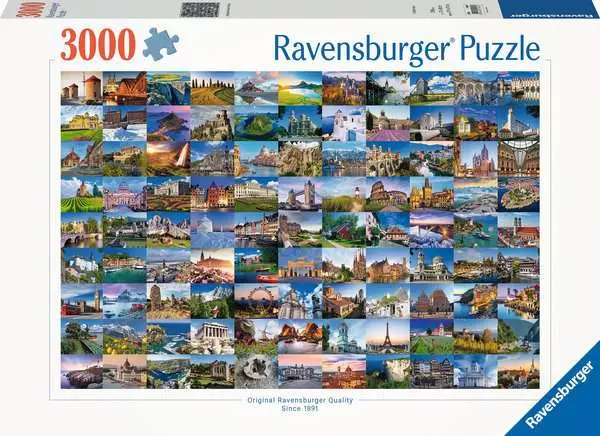 Puzzle 3000 Teile - 99 Beautiful Places in Europe