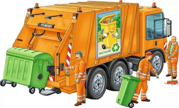 Kinderpuzzle ab 4 Jahren - Müllabfuhr - 35 Teile