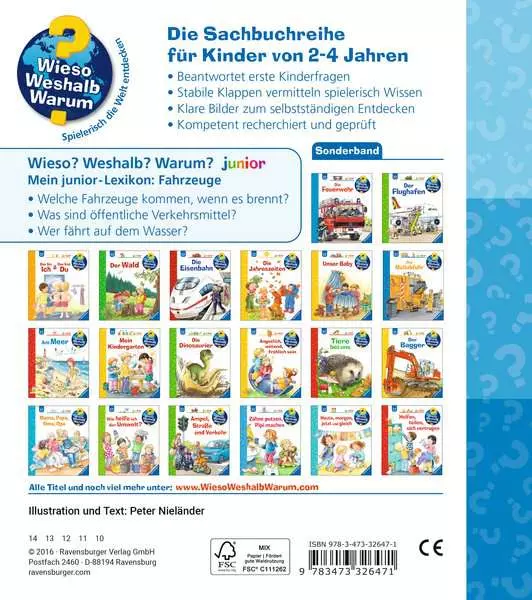 Ravensburger Wieso? Weshalb? Warum? Sonderband - Mein junior-Lexikon: Fahrzeuge