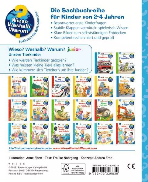 Ravensburger Wieso? Weshalb? Warum? junior. Band 15 - Unsere Tierkinder