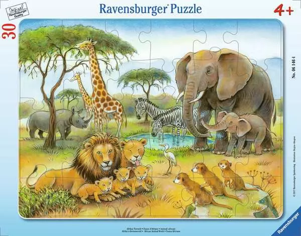 Kinderpuzzle ab 4 Jahren - Afrikas Tierwelt - 30 Teile