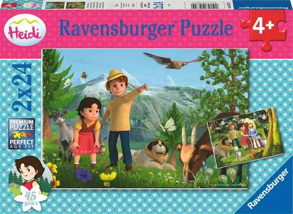 Kinderpuzzle ab 4 Jahren - Heidi's Abenteuer - 24 Teile