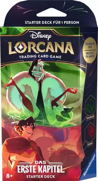 Disney Lorcana Trading Card Game: Das Erste Kapitel -Starter Deck Smaragd und Rubin (Deutsch)