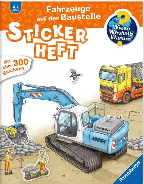 Ravensburger Wieso? Weshalb? Warum? Stickerheft - Fahrzeuge auf der Baustelle