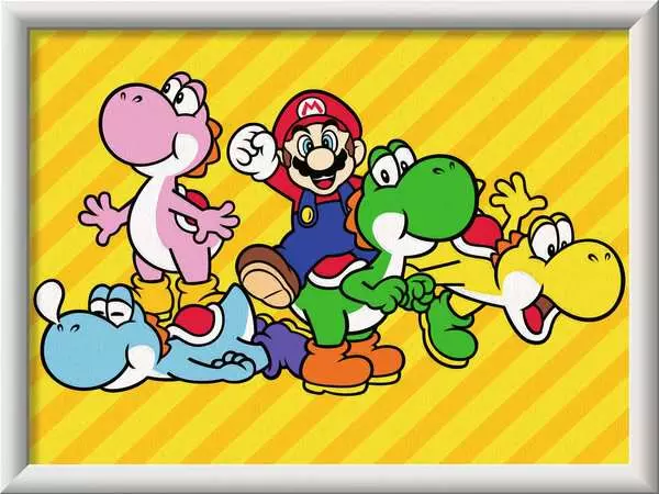 CreArt Super Mario - Malen nach Zahlen für Kinder ab 9 Jahren