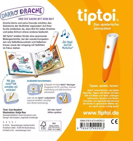 tiptoi® Bildergeschichten über den Umgang mit Gefühlen - Darro Drache und die Sache mit dem Mut