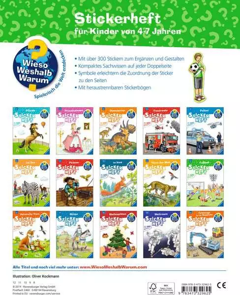 Ravensburger Wieso? Weshalb? Warum? Stickerheft - Fußball
