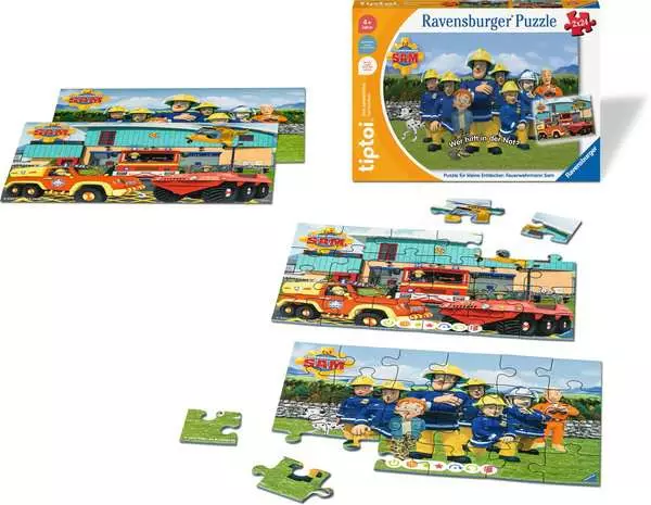 Kinderpuzzle ab 4 Jahren - Puzzle für kleine Entdecker: Feuerwehrmann Sam - 24 Teile