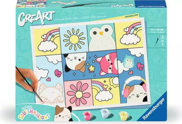CreArt Squishmallows - Malen nach Zahlen für Erwachsene