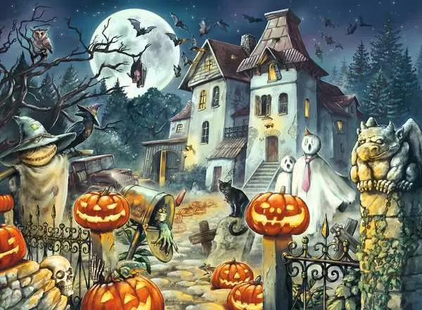 Kinderpuzzle ab 9 Jahren - Das Halloweenhaus - 300 Teile