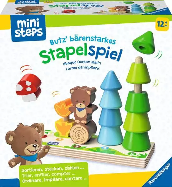 ministeps: Butz‘ bärenstarkes Stapelspiel - Babyspielzeug ab 12 Monaten